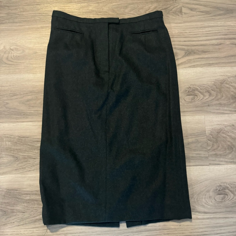 Field Manor Size 16 Emerald Green Wool Blend Straight Skirt